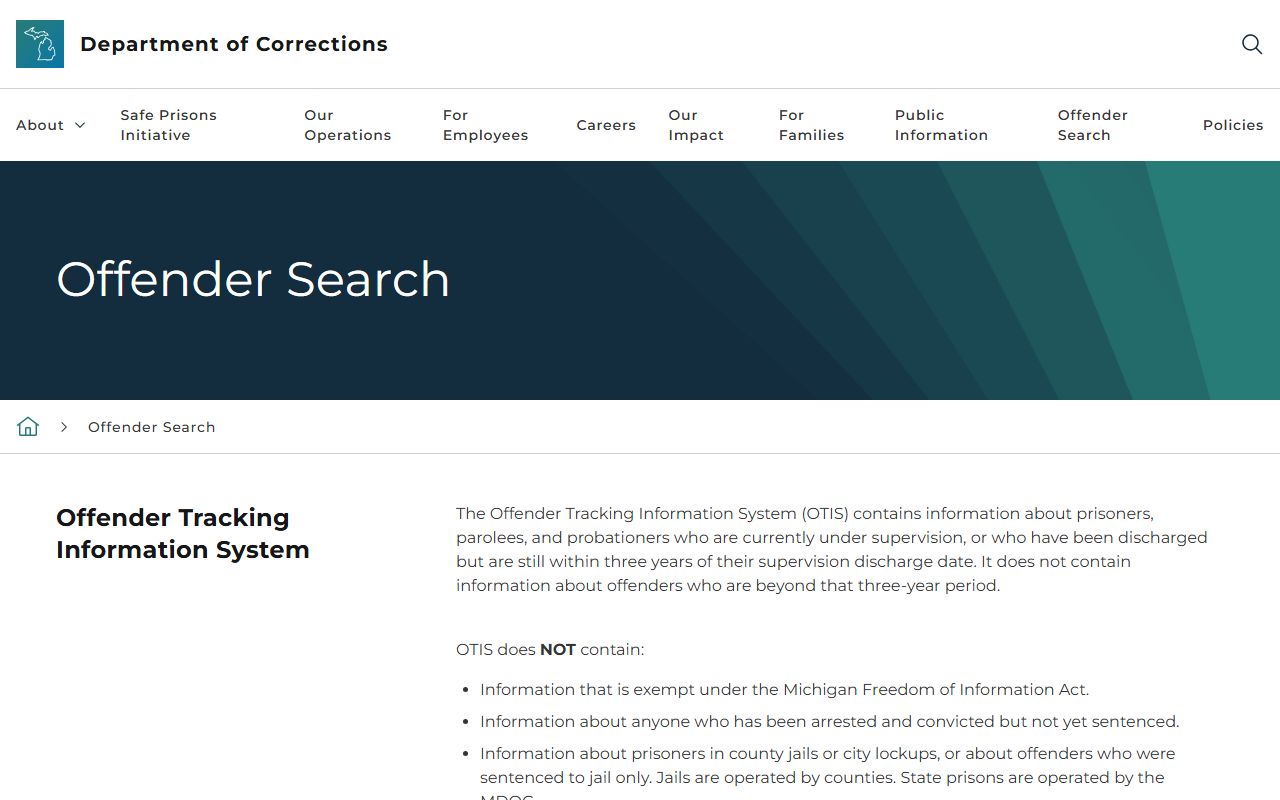 St. Clair County criminal court records and the MDOC OTIS state prison sentence search